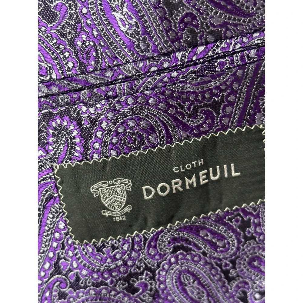 Samuelsohn Blazer Mens 50 Gray Purple Plaid Wool Dormeuil Sport Coat Canada